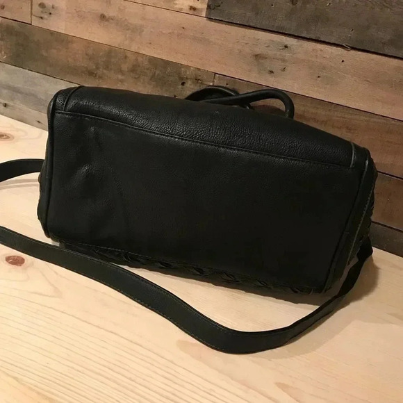 Mellie Bianco Sydney Double Handle Woven Satchel Bag - Picture 5 of 5